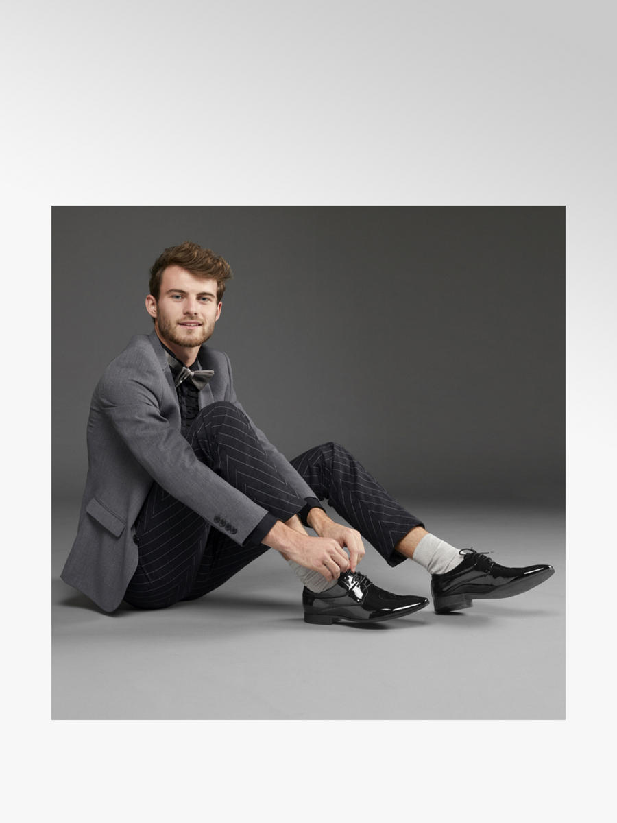 Venice Zwarte geklede lak veterschoen Gratis Bezorgd Venice Zwarte geklede lak veterschoen Gratis Bezorgd